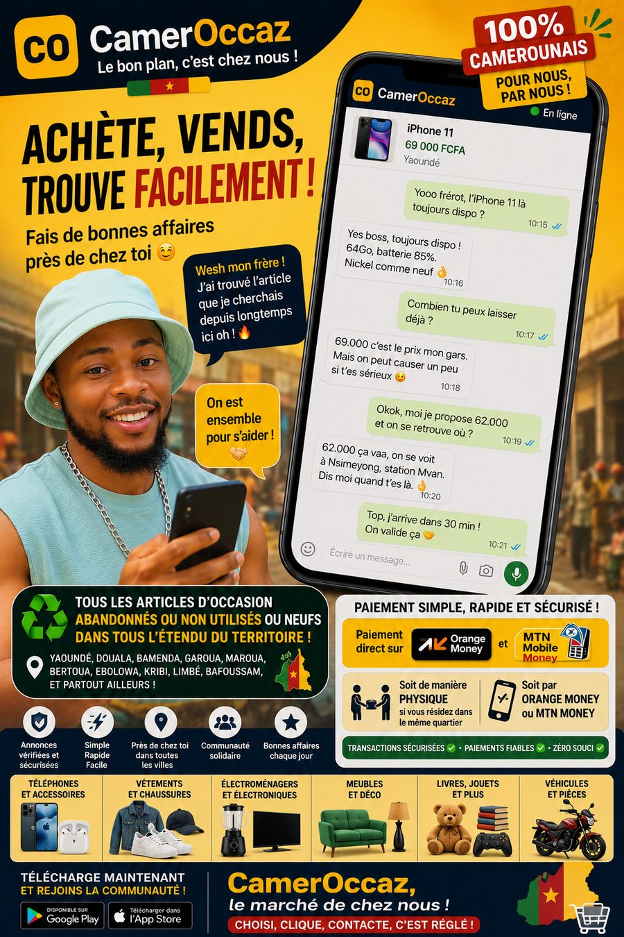 Camer Occaz — Achète, vends, trouve facilement